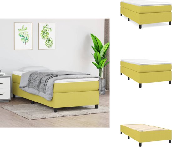 vidaXL Boxspring bed fluweel donkerblauw 80x200 cm, bed vidaXL Boxspring bed fluweel donkerblauw 80x200 cm, bed