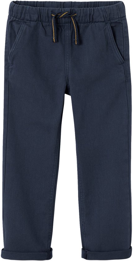 Eenvoudig aan te trekken jongensbroek met rechte pasvorm nachtblauw