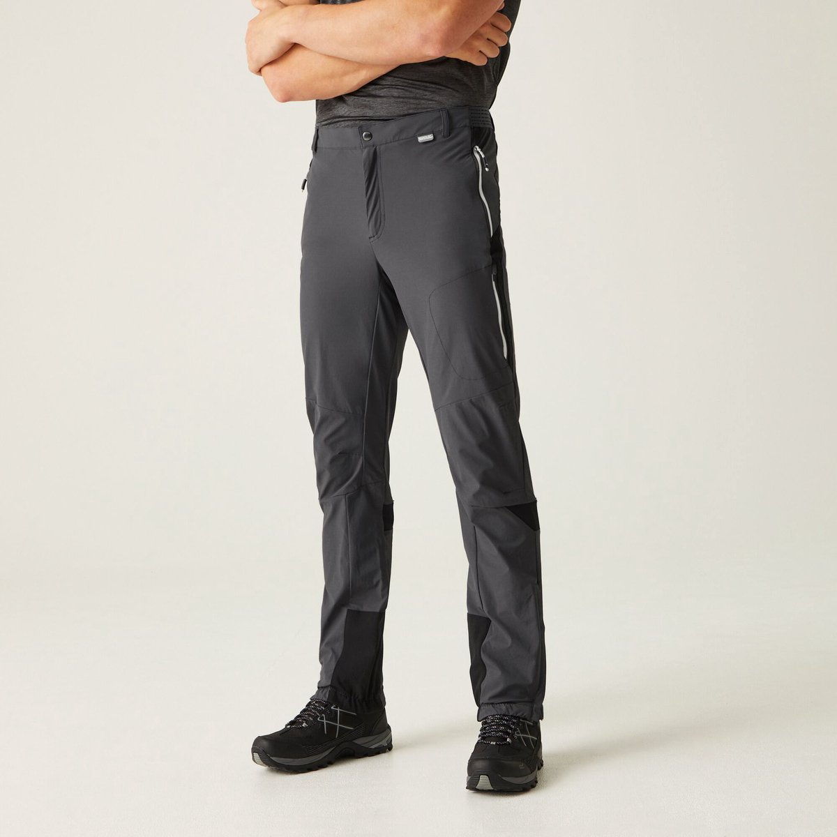 Broek Wandelen Heren Waterafstotend Stretch Mountain Iii Grijs