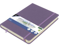 Kangaro schetsboek - A5 - heather purple - met elastiek en lint