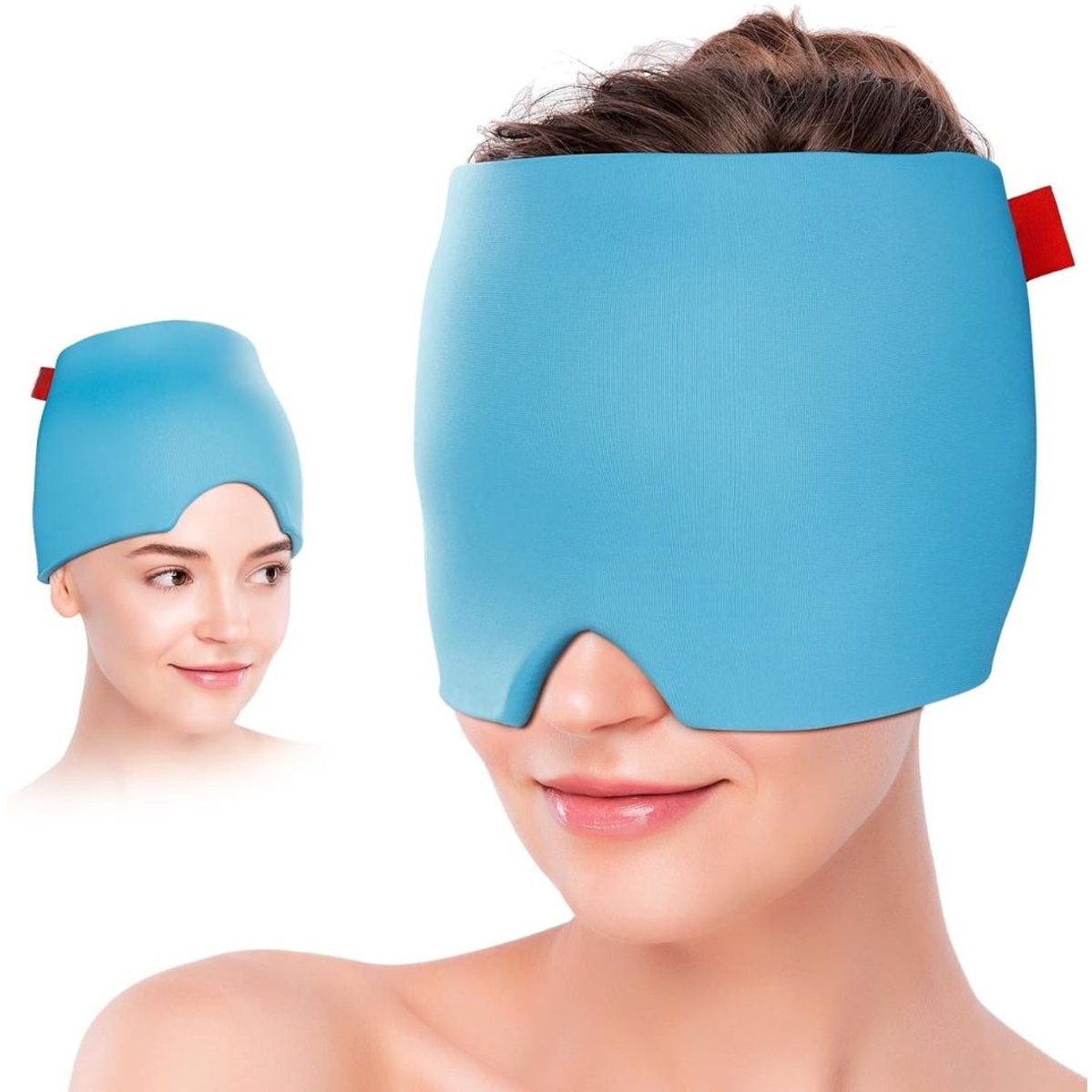 Zylo® Ijsmasker - Migraine Masker - Oogmasker - 22x18x3cm - Blauw