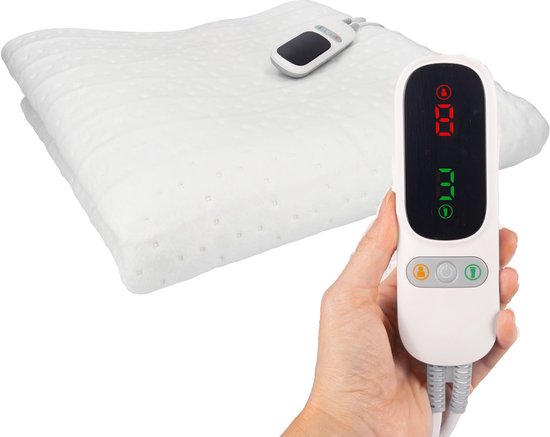 Silvergear Elektrische Onderdeken - Deken Fleece - Eenpersoons - Met Timer - 190 x 80 cm - Wit