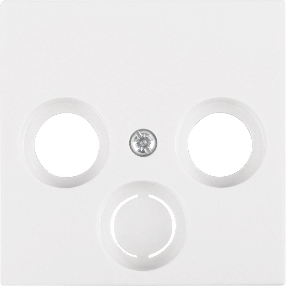 Gira System 55 centraalplaat radio/tv polar wit