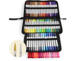 Brush Pennen - 72 Kleuren - Penseelpunt en Fineliner - Tip Penseelstift - Brush Stiften