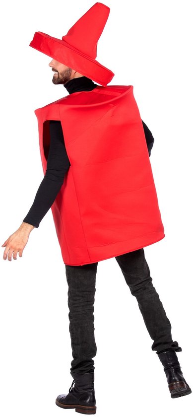 Wilbers & Wilbers - Costume de bouteille de sauce ketchup rouge - Rouge - Taille unique - Déguisements - Déguisements