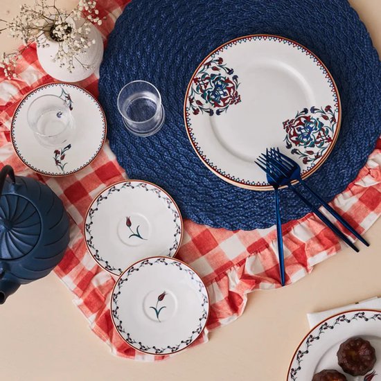 Karaca Nakkaş – Dessert Set – 6-Persoons – 18 Delig –