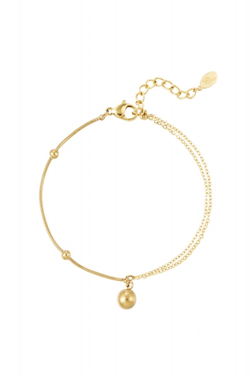 Armbandje met balletjes design - goud - LMPiercings