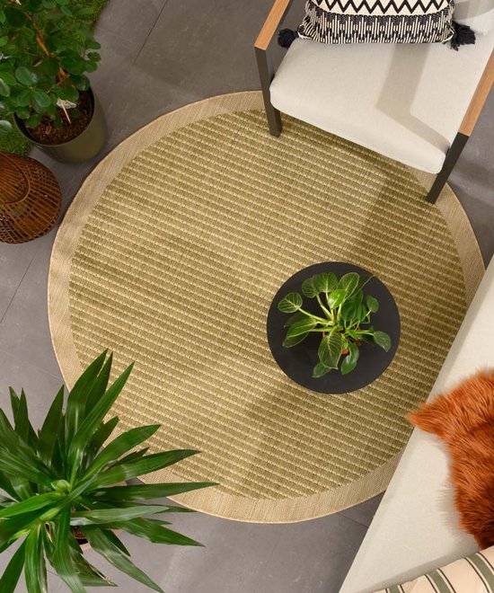 Tapis d'extérieur rond - Vert côtier 200 cm rond