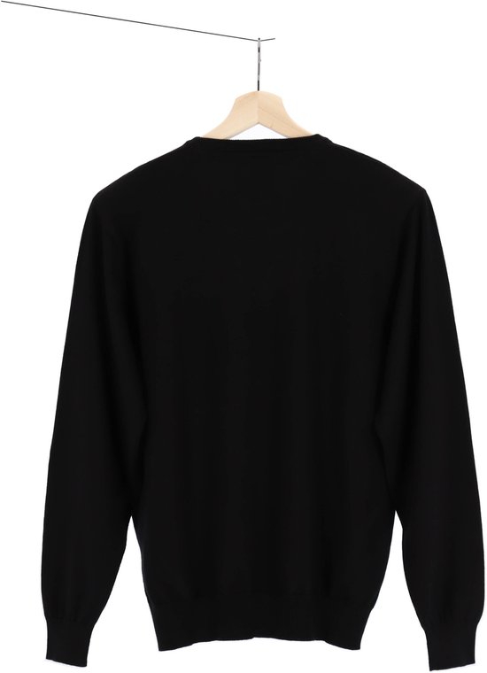 Pull homme coton Redmond - col rond - noir - Taille : M