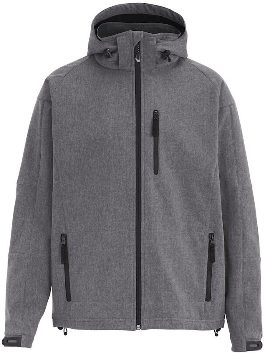 D.A.D SOFTSHELL TULSA 150862 donker mêlée Grijs