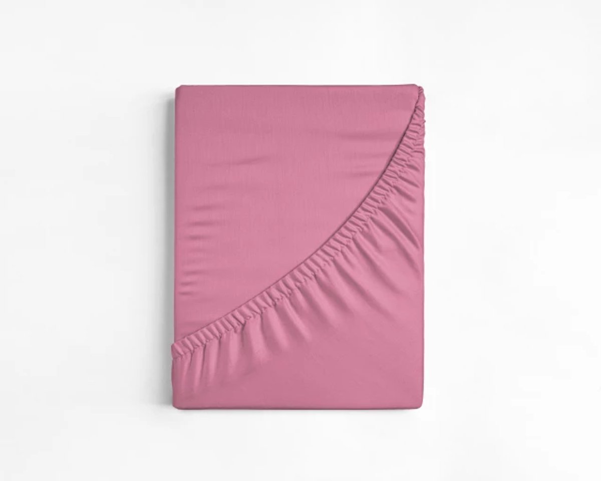 Boxspring Strijkvrij Katoen Hoeslaken Rose 180x200