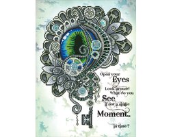 Diamond Dotz® - Diamond painting volwassenen - Mandala met oog 57 x 42cm - Ronde steentjes - Volledig pakket