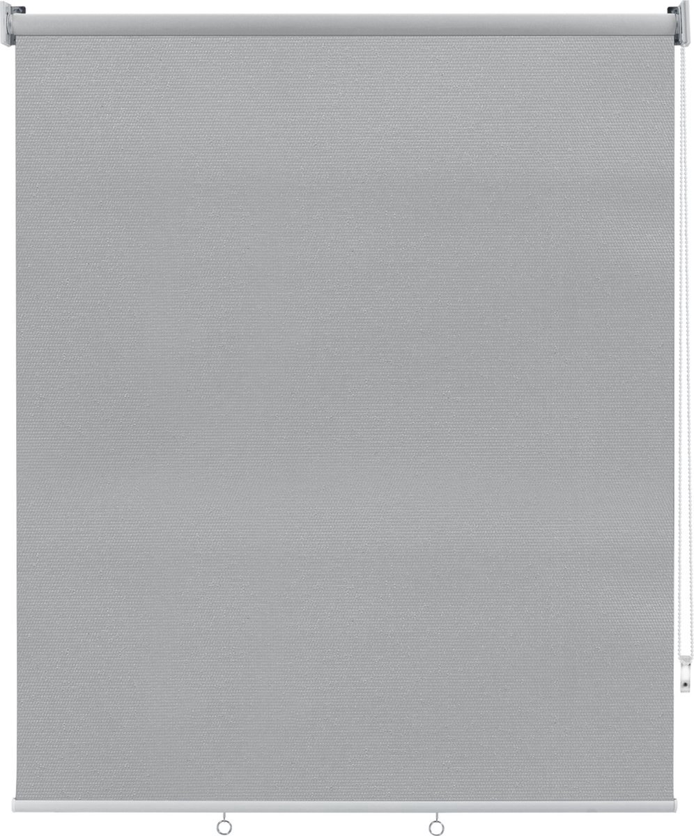 Bolt Edge Rolgordijn - Grijs - Verduisterend - Waterafstotend - 140x140cm - Zonder Boren