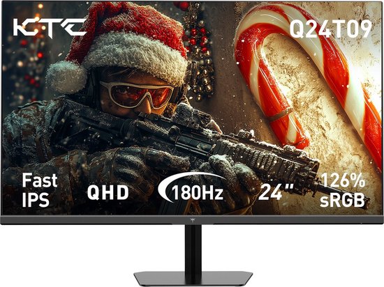 Gamingmonitor - 24-inch 2560*1440 16:9 snel IPS-scherm - 180 Hz - FreeSync en G-Sync - 126% sRGB - HDR-ondersteuningweinig blauw licht - ondersteuning voor wandmontage en kantelaanpassing - 2 x HDMI2.0 - 2 x DP1.4 - 1 x koptelefoonaansluiting