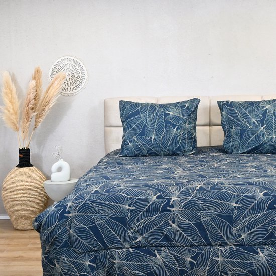 Wit super kingsize dekbed, superking dekbed van 7,5 TOG voor zomer en herfst, dekbedovertrek zonder overtrek met plantendierenpatroon, lichtgewicht zacht dekbed met 2 kussenslopen, 260 x 220 cm