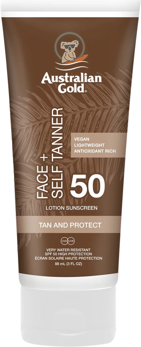 Goedkoopste Australian Gold SPF 50 Face Self Tanner - 88 ml - zonnebrandcrème