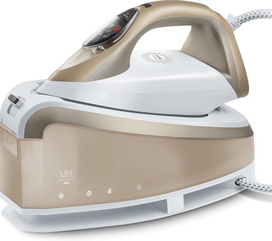DailySupplies® Strijkijzer - Stoomstrijkijzer met Stoomgenerator - Stoomreiniger - Wit en Bruin