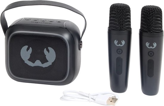 Fresh ’n Rebel Kids draadloze karaoke-set - ZWART