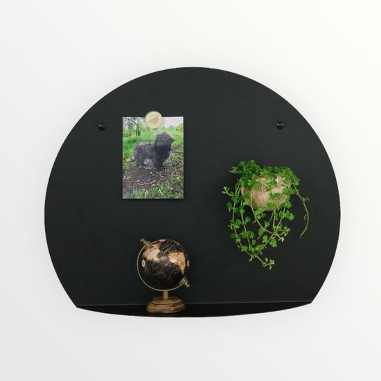 Magneetbord folie magnetisch & zelfklevend | 60 cm breed | 25 maten l zwart krijtbord l wandbord magneetbord l incl. krijtstift 10 magneten (50 x 180 cm
