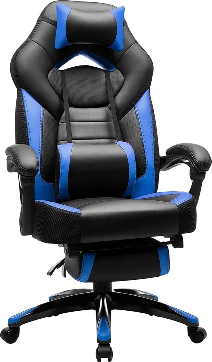 Gaming Chair - Ergonomisch Design - Inclusief Voetsteun en Kussens - Racing Style