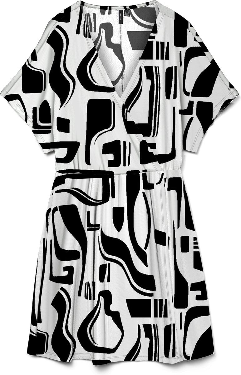 VERO MODA - VMMERVE SS SHORT WRAP DRESS JRS SB2 - Dames - Maxi jurken