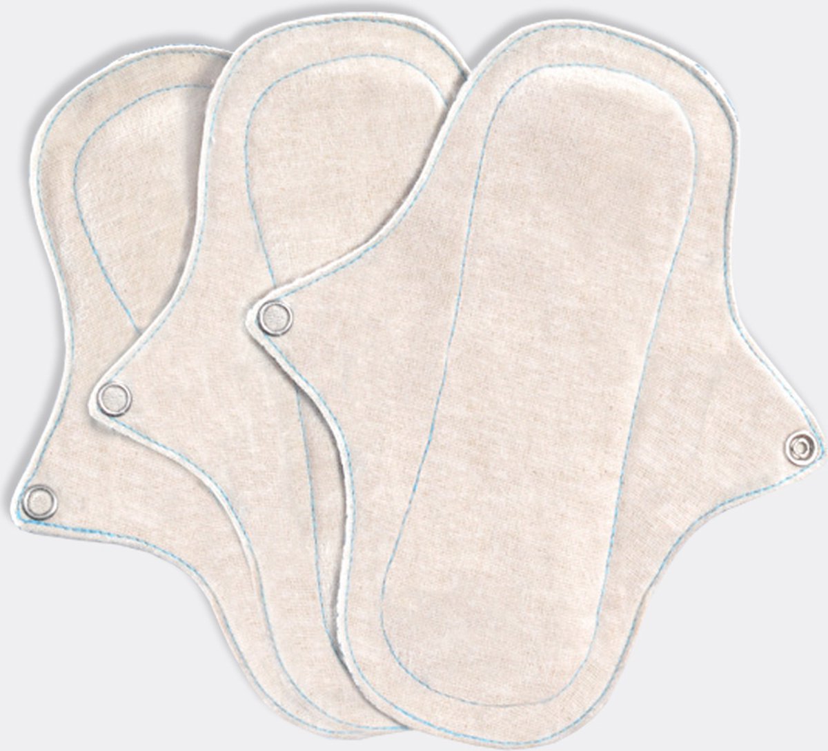 Eco Femme wasbare Inlegkruisjes 3 stuks (met pul) - 100% biologisch katoen - Wit