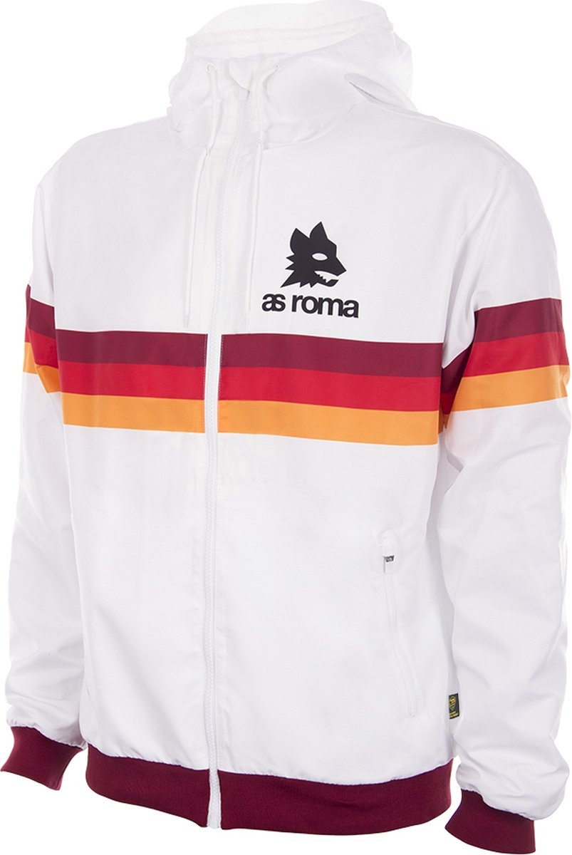 COPA - AS Roma 1980's Retro Voetbal Windbreaker - Heren - Wit - XL