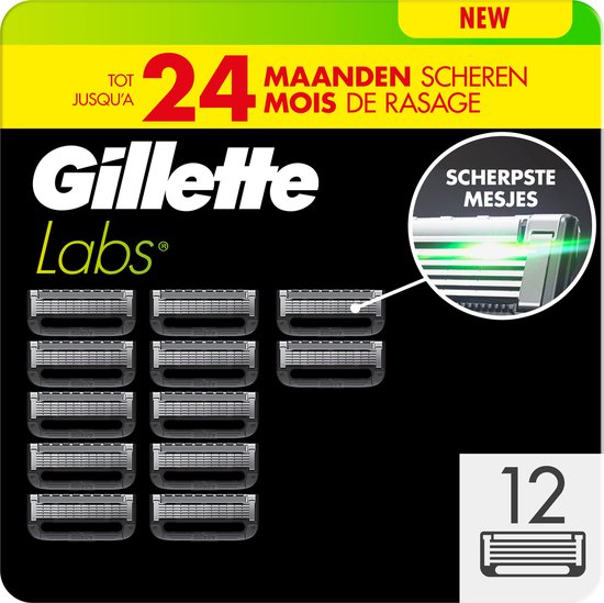 GilletteLabs Recharges De Lames De Rasoir Par Gillette, 12 Recharges