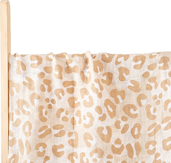 HappyBear - Swaddle Hydrofiele Doek - Roar - Extra groot - 120cm - Inbakerdoek - 100% zachte tweelaags katoenen mousseline van Merkloos — afbeelding 2