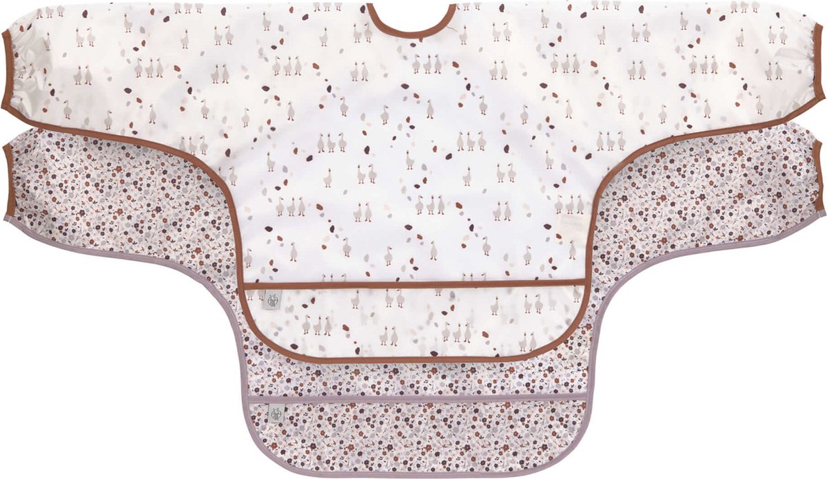 Goedkoopste Lässig slabbetje lange mouw 2 stuks Tiny Farmer Goose Lilac 6 tot 24 maanden