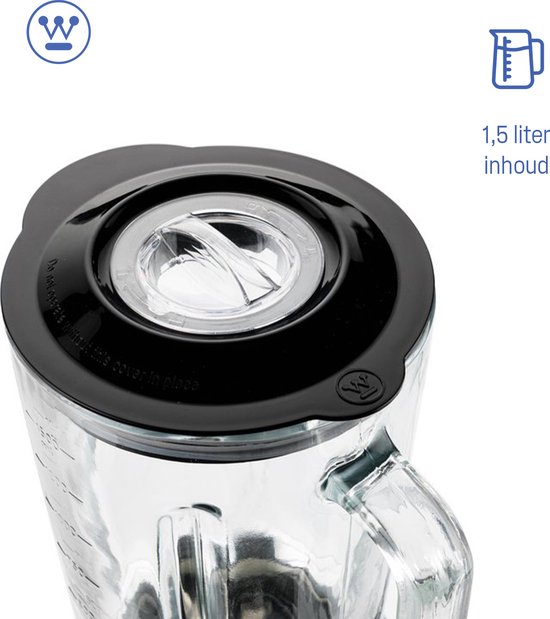 Westinghouse Retro Blender - Smoothie Maker - Wit - 1,5 Liter - 600W van Westin — afbeelding 3
