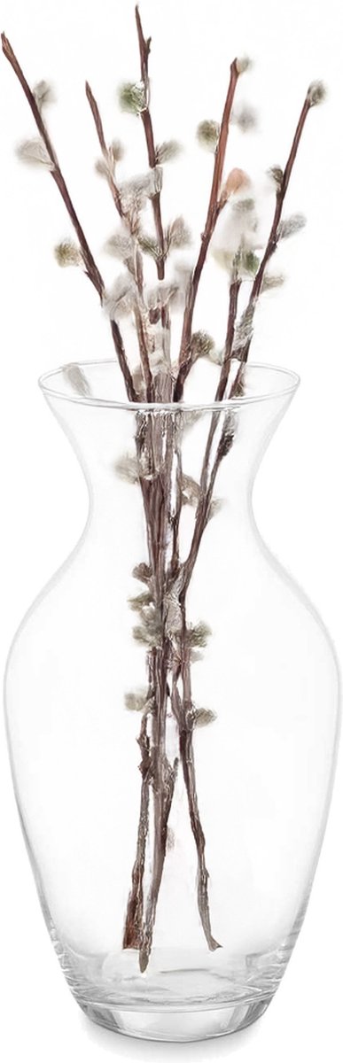 Giftdecor Bloemenvaas klassiek - transparant glas - D13 x H26 cm - boeketvaas - 5 liter
