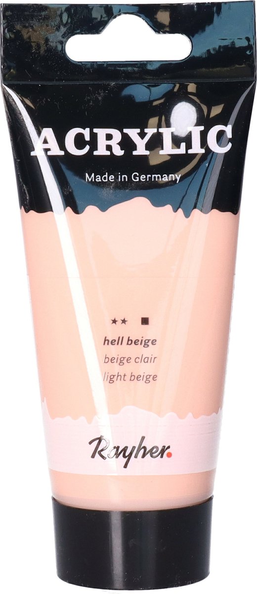 Acrylverf/hobbyverf roze/beige op waterbasis 75 ml - Schilderen/knutselen - Voor kinderen en volwassenen