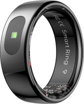 WizBay Premium Select® Aluminium Dark Grey Smart Ring Dames Heren - Oplaad Case - Hypoallergeen - Hartslag & Slaap Monitor - IP68 Waterdicht - O2 Meting - Gesture Functie - Multiple Sport Modi - #12