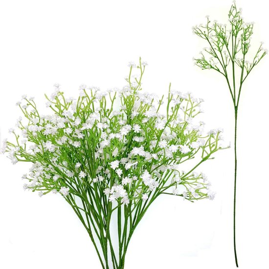 unstbloemen, 12 stuks gypsophila kunstbloemen voor doe-het-zelf