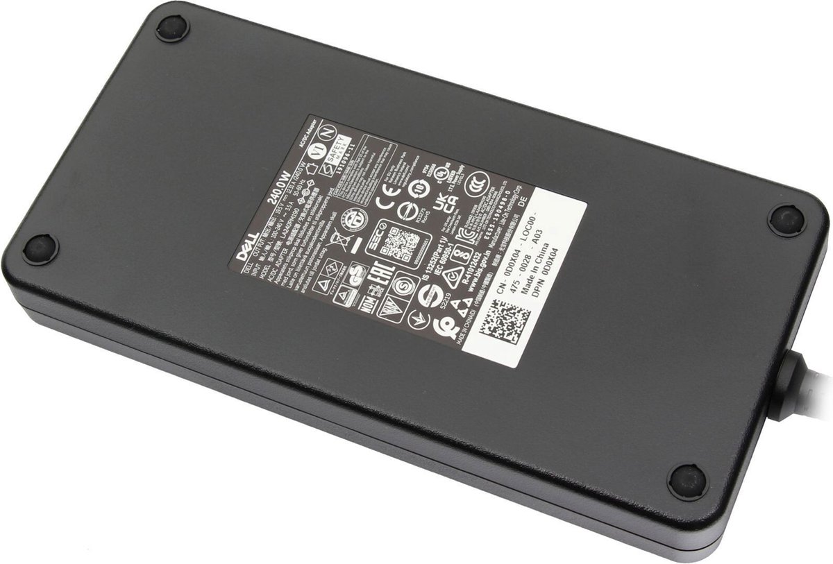Dell 2D76T oplader 240W - vlak