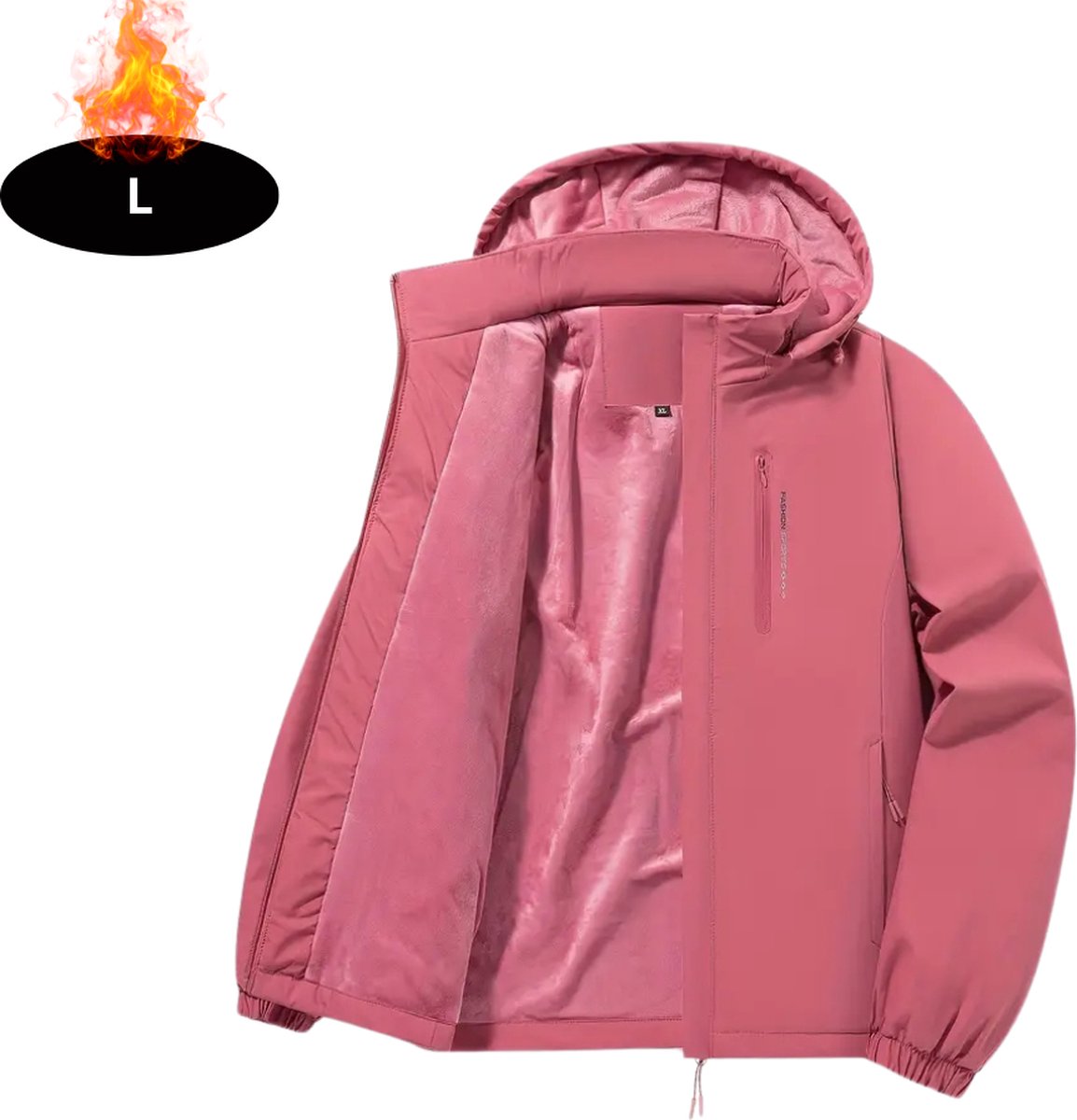 Nivard Windjas Dames Parka Lente & Herfst Jas Volwassen Windjack Windbreaker Outdoor Roze