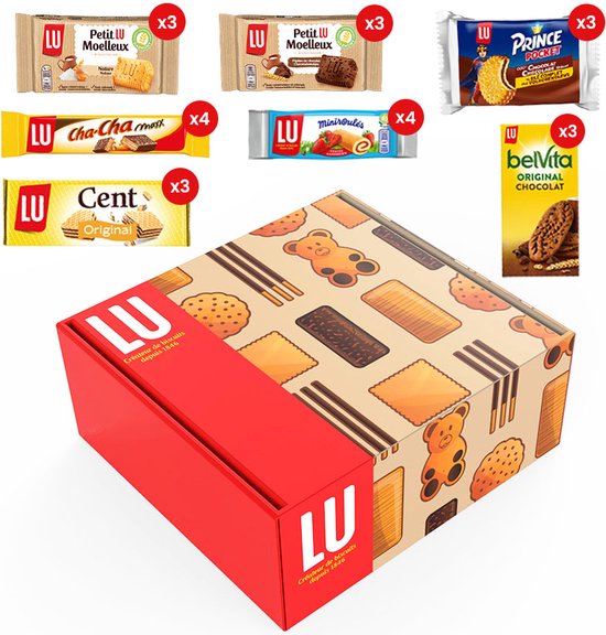LU Festival koekjesdoos XL - koekjesmix - koek met chocolade - koek natuur - koekjespakket - 810g