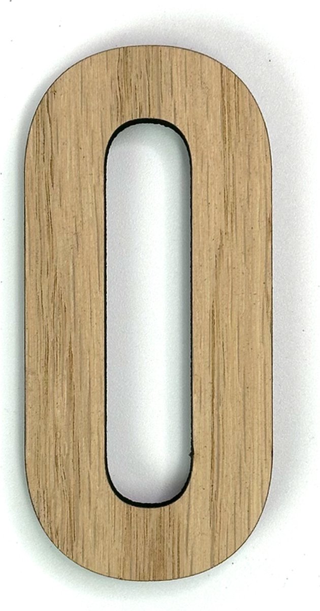 Houten letter O - 10 cm hoog