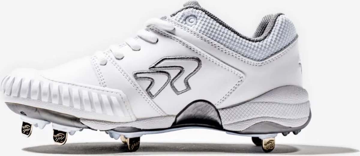 Ringor - Rip-It - Softbal - Flite - Softbalschoenen - Met Pitching Toe - Met Neusbescherming - Metalen Spikes - Wit - US 11 / 42,5