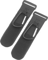 Yrda Luxe Aluminium Buggy Haken - Zwart - Robuust Ontwerp - Past op Elke Kinderwagen of Buggy - 7,5 x 4 cm