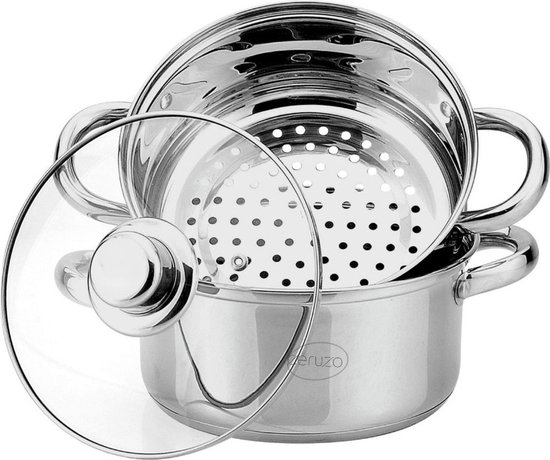 Ceruzo stoompan 3,1 liter – 3-delig – inductie – D20 cm