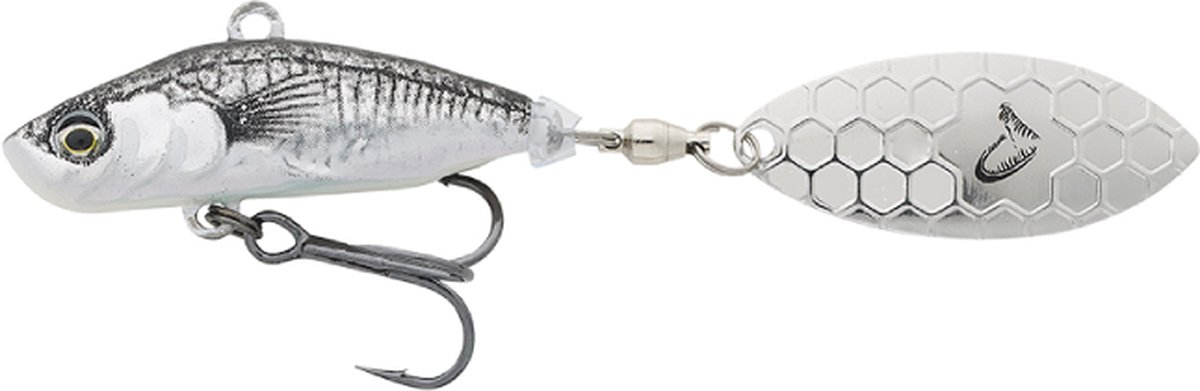 Savage Gear 3D Sticklebait Tail Spin Black Silver 7.3cm | 13g