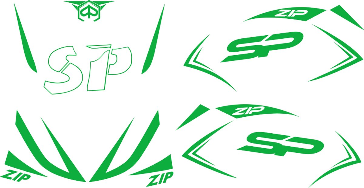 Stickerset Special Zip SP - Groen