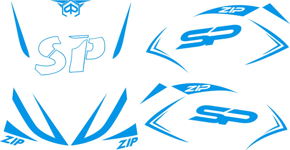 Stickerset Special Zip SP - Blauw