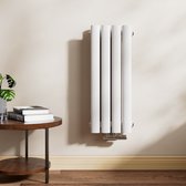 Bol.com EMKE Design Radiator - Ovale Buizen - 60x24 cm - Dubbel - Glanzend Wit - 248 W - Verwarming Alle Ruimtes aanbieding