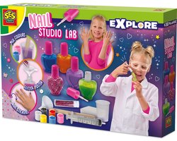SES Creative - Explore - Nagelstudio Lab - Nagellak voor kinderen - Nagellak maken – Nagels lakken en versieren - STEM speelgoed - Experimenteerdozen