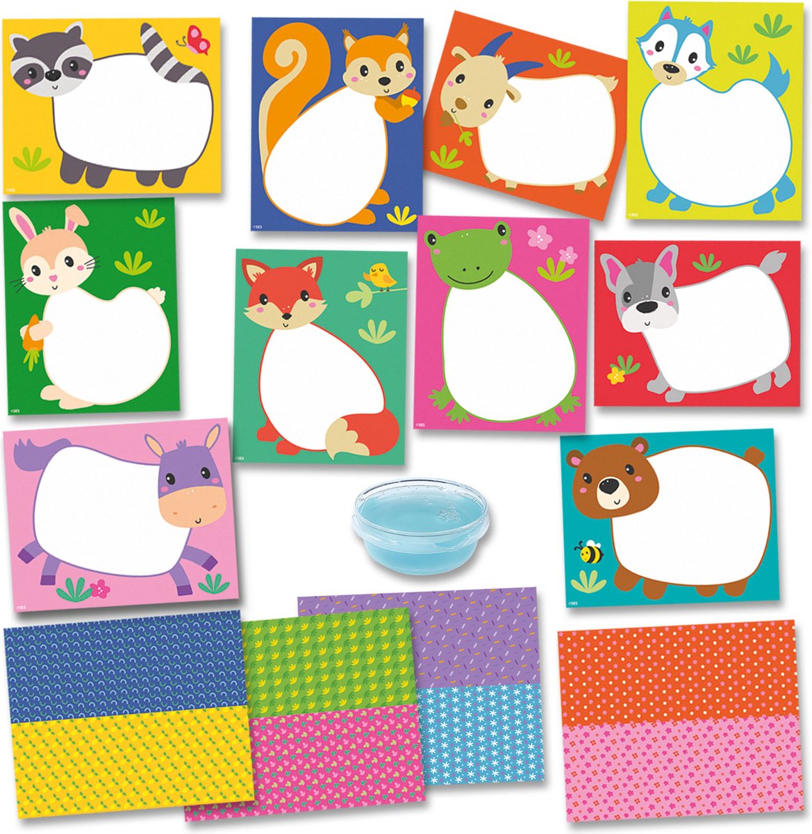 SES Creative - My first - Scheuren en plakken - 10 grote vellen om te beplakken - 4 vellen om te scheuren en te lijmen – dieren - collages maken - knutsel speelgoed 1 tot 4 jaar — afbeelding 6