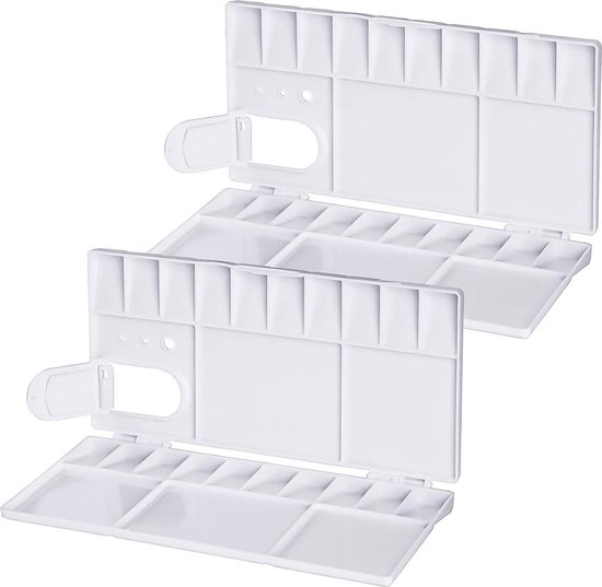 Opvouwbaar Palet VerfPalet Aquarel Palet Box Kunstenaar Tekengereedschap 16 Kleuren