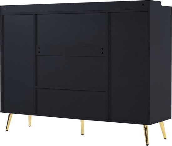 Armoire à chaussures Gotagee avec 2 tiroirs et 4 portes pieds en métal, armoire sur pied